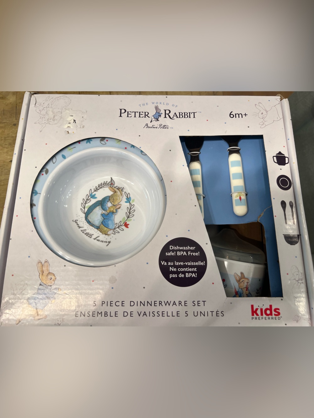 Peter Rabbit Kids 5-Piece Dinnerware Set -